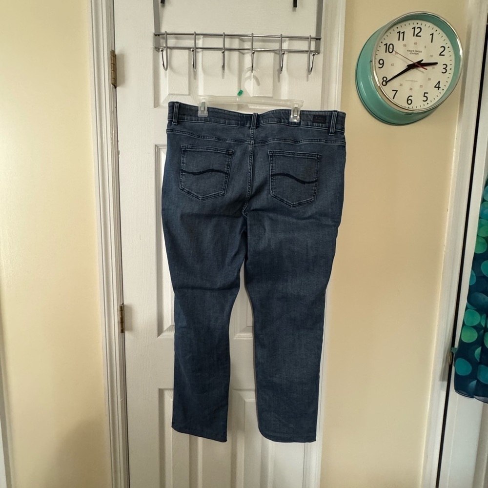 Classic lee stretch Blue Straight Leg Jeans 20w - Picture 5 of 7